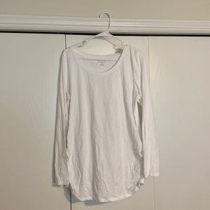 Bumpstart Maternity Basic White Long Sleeve tee